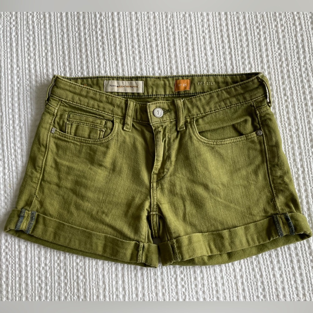 Anthropologie Pilcro Cuffed Washed Denim Shorts